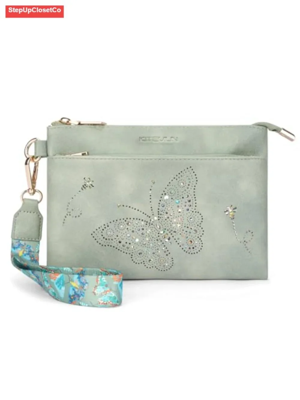 RFID Blocking Wristlet Wallet for Women PU Leather Card Holder Clutch Purse